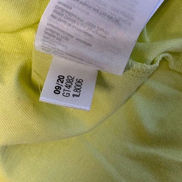 Adidas x Ivy Park 3 Stripe Short Sleeve T Shirt Frozen Yellow Unisex Size 4XL - Picture 10 of 10